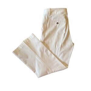 Cremieux Women’s White Straight Leg Ankle Pants with Stretch 14 EUC